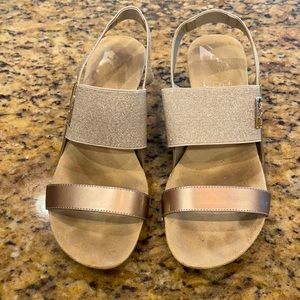 Anne Klein Sport Wedge - size 10 gold, sparkle